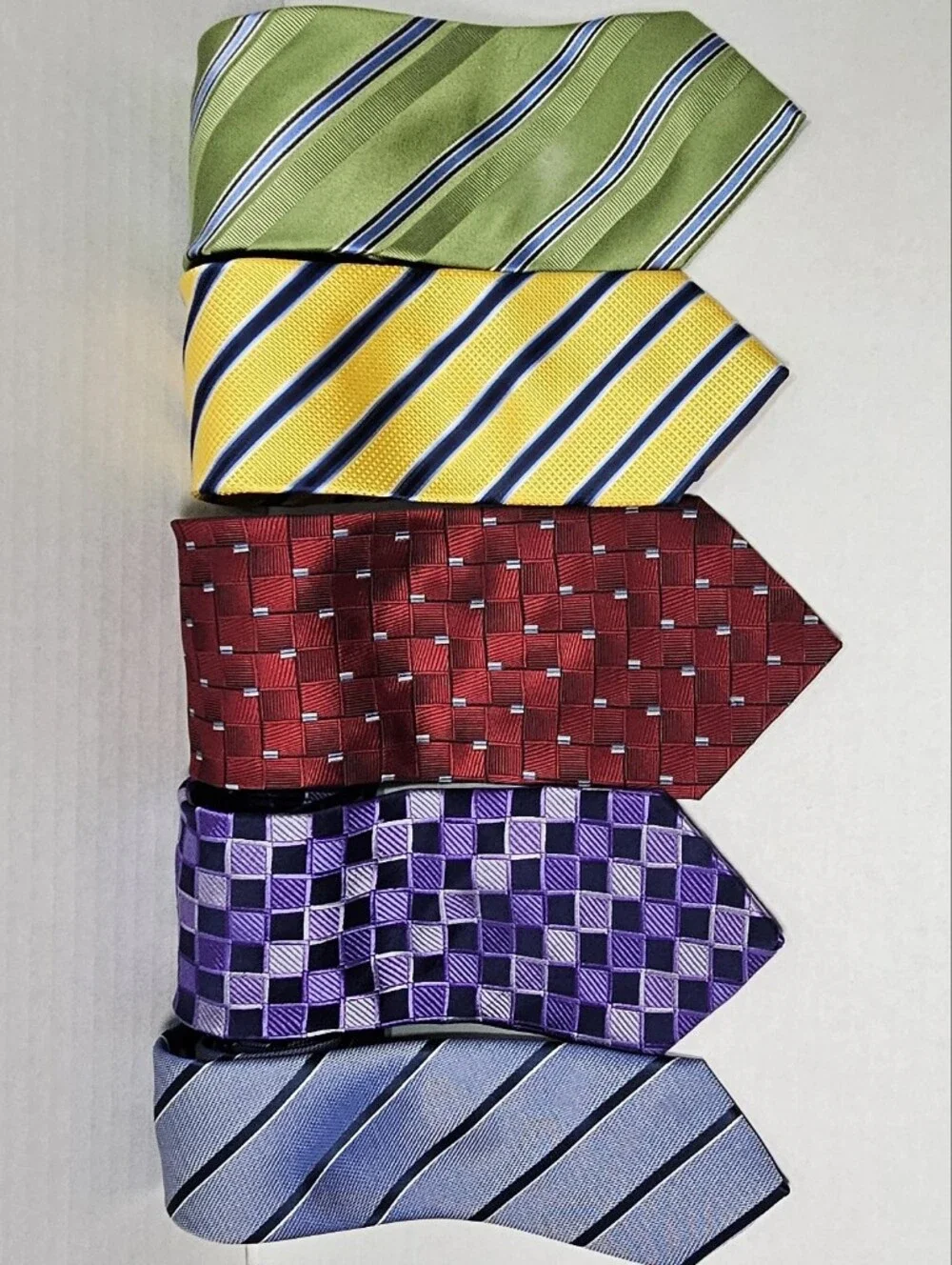 Croft & Barrow Silk Neckties Lot Of 5 Various Colors And Designs Classic